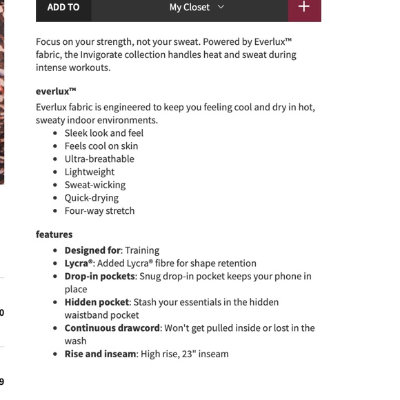 Lululemon Invigorate Leggings - Size 10 - Picture 5 of 7